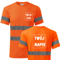 Koszulka T-Shirt Odblaskowy z Własnym Nadrukiem HV PROTECT