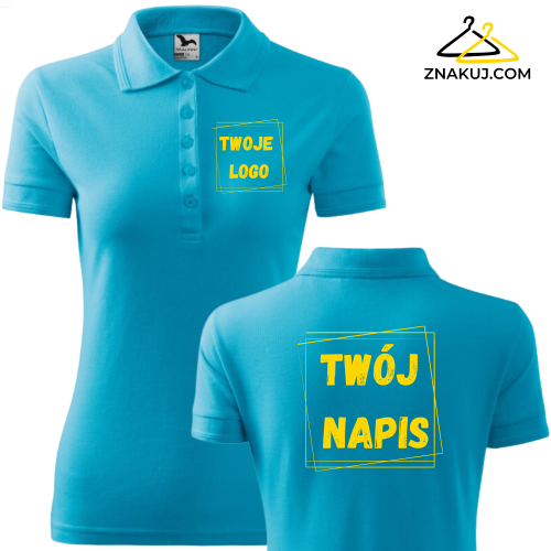 Koszulka Polo Damska z Haftem PIQUE POLO210