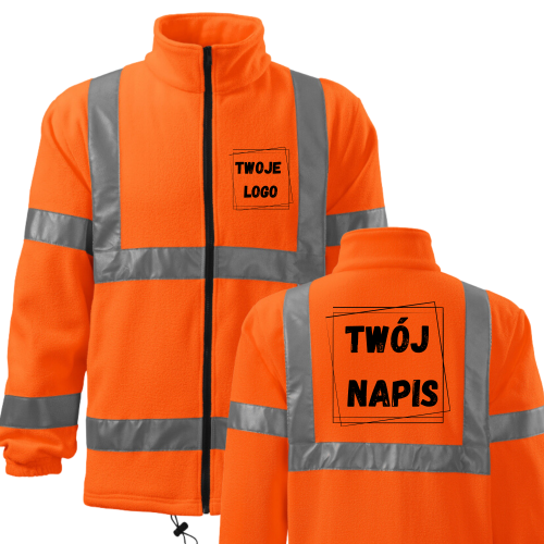 Polar Odblaskowy z Własnym Haftem HV FLEECE JACKET