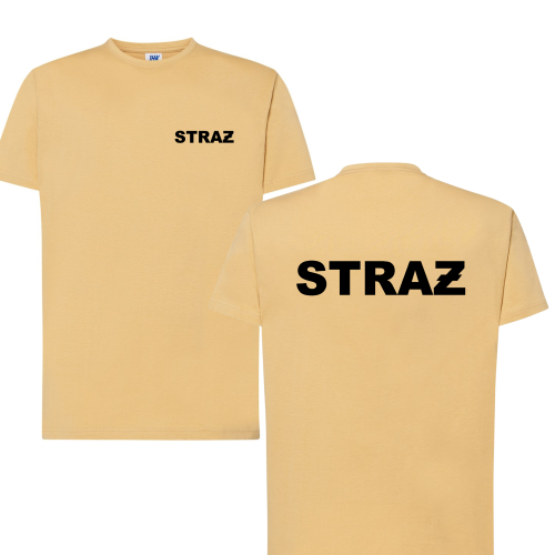 Koszulka Piaskowa z Nadrukiem "STRAŻ"