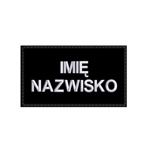 Naszywka Imiennik 85x50mm - biały