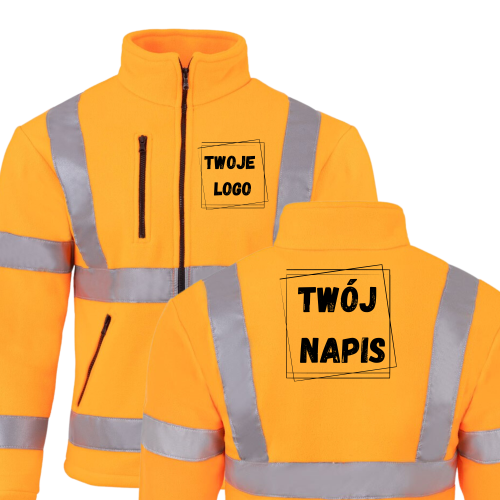 Bluza Polarowa Odblaskowa Premium z Własnym Haftem